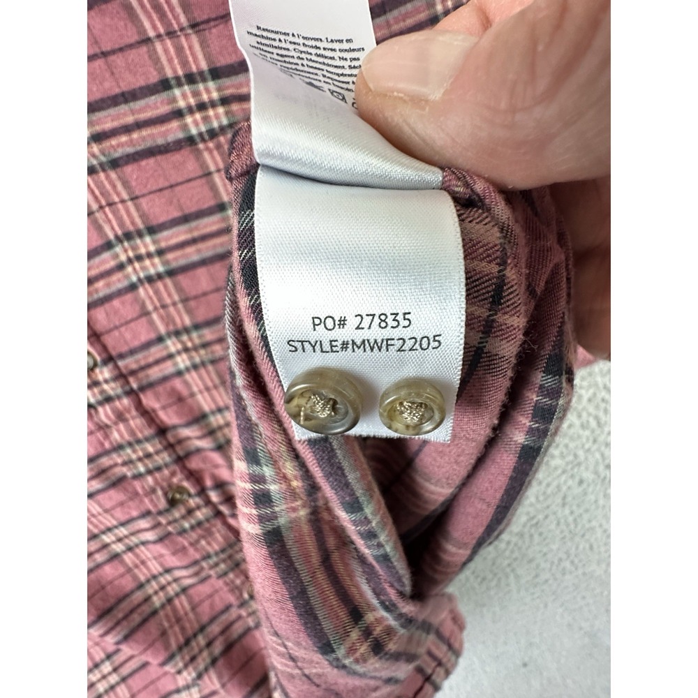 Faherty Shirt Mens XL Pink Mauve Plaid Featherweight Flannel The Movement L/S - Picture 7 of 11